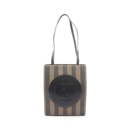 ぺカン ショルダーバッグ トートバッグ PVC レザー ブラウン ブラック フェンディ バッグ FENDI