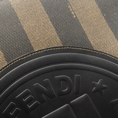 ぺカン ショルダーバッグ トートバッグ PVC レザー ブラウン ブラック フェンディ バッグ FENDI