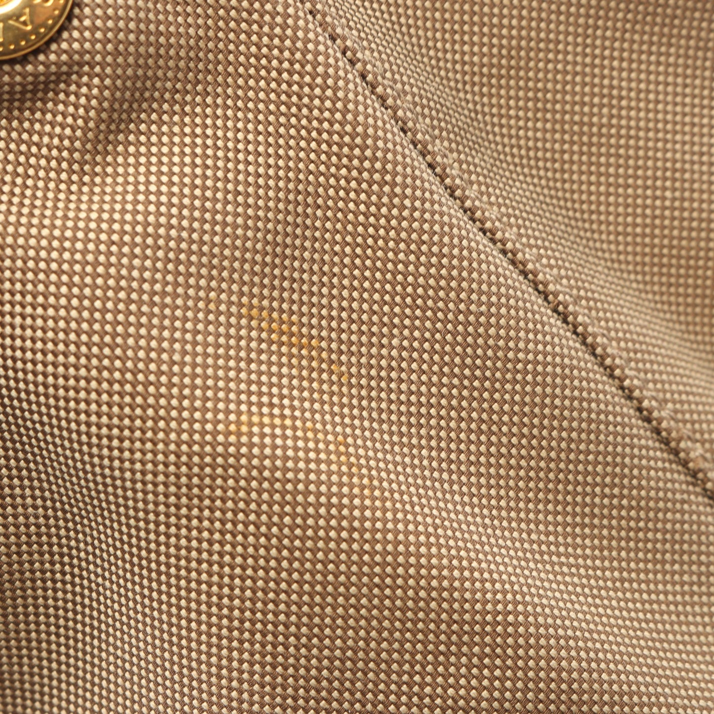 LOGO JACQUARD ロゴジャガード 2WAY ハンドバッグ キャンバス レザー ベージュ ダークブラウン プラダ