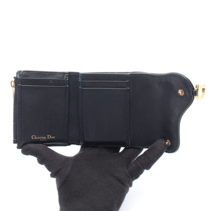 SADDLE サドル オブリーク 三つ折り財布 キャンバス レザー ネイビー ベージュ クリスチャンディオール 財布・小物 Christian Dior
