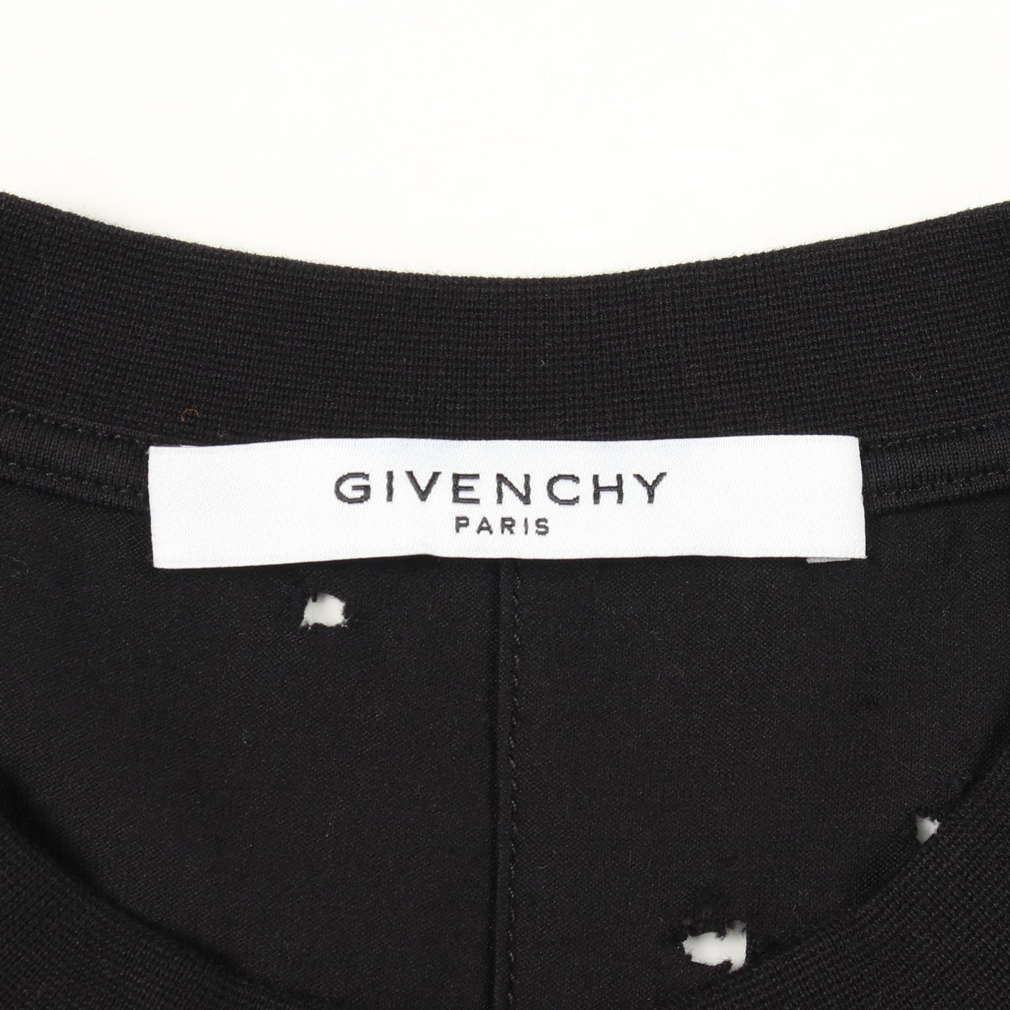 ロゴプリント デストロイ加工 半袖Tシャツ コットン ブラック ジバンシィ トップス GIVENCHY