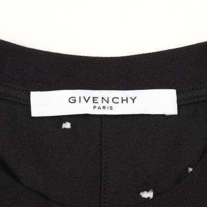 ロゴプリント デストロイ加工 半袖Tシャツ コットン ブラック ジバンシィ トップス GIVENCHY