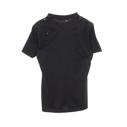ロゴプリント デストロイ加工 半袖Tシャツ コットン ブラック ジバンシィ トップス GIVENCHY