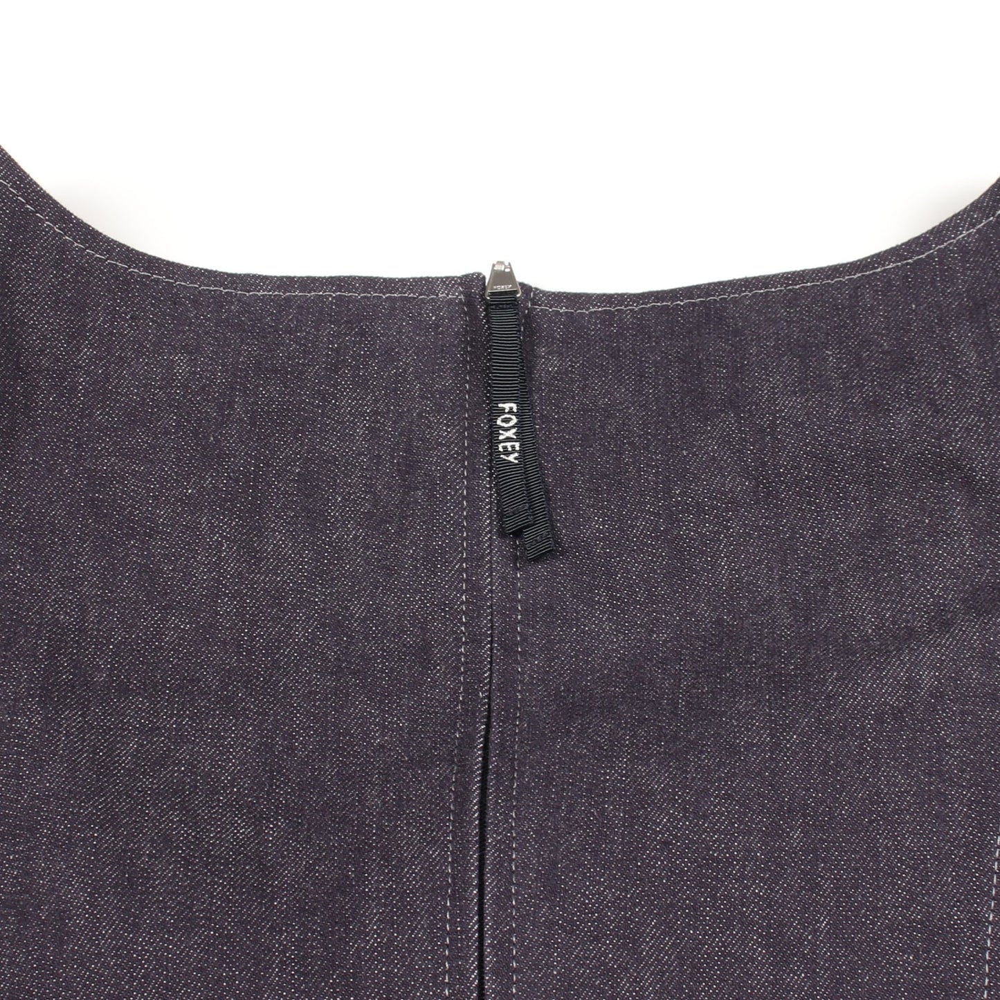 Denim Baron ノースリーブ デニム ワンピース コットン ネイビー フォクシーニューヨーク