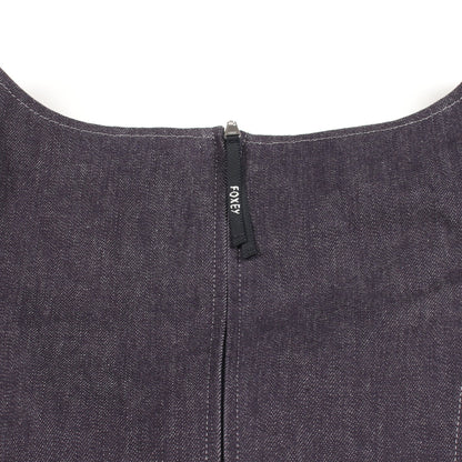 Denim Baron ノースリーブ デニム ワンピース コットン ネイビー フォクシーニューヨーク