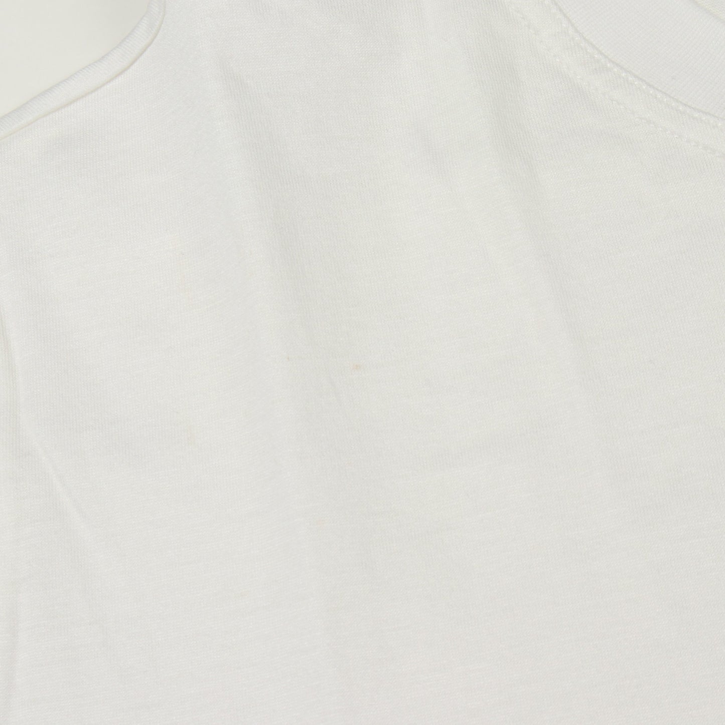 ロゴ 像 刺繍 クルーネック 半袖Tシャツ コットン ホワイト エルメス