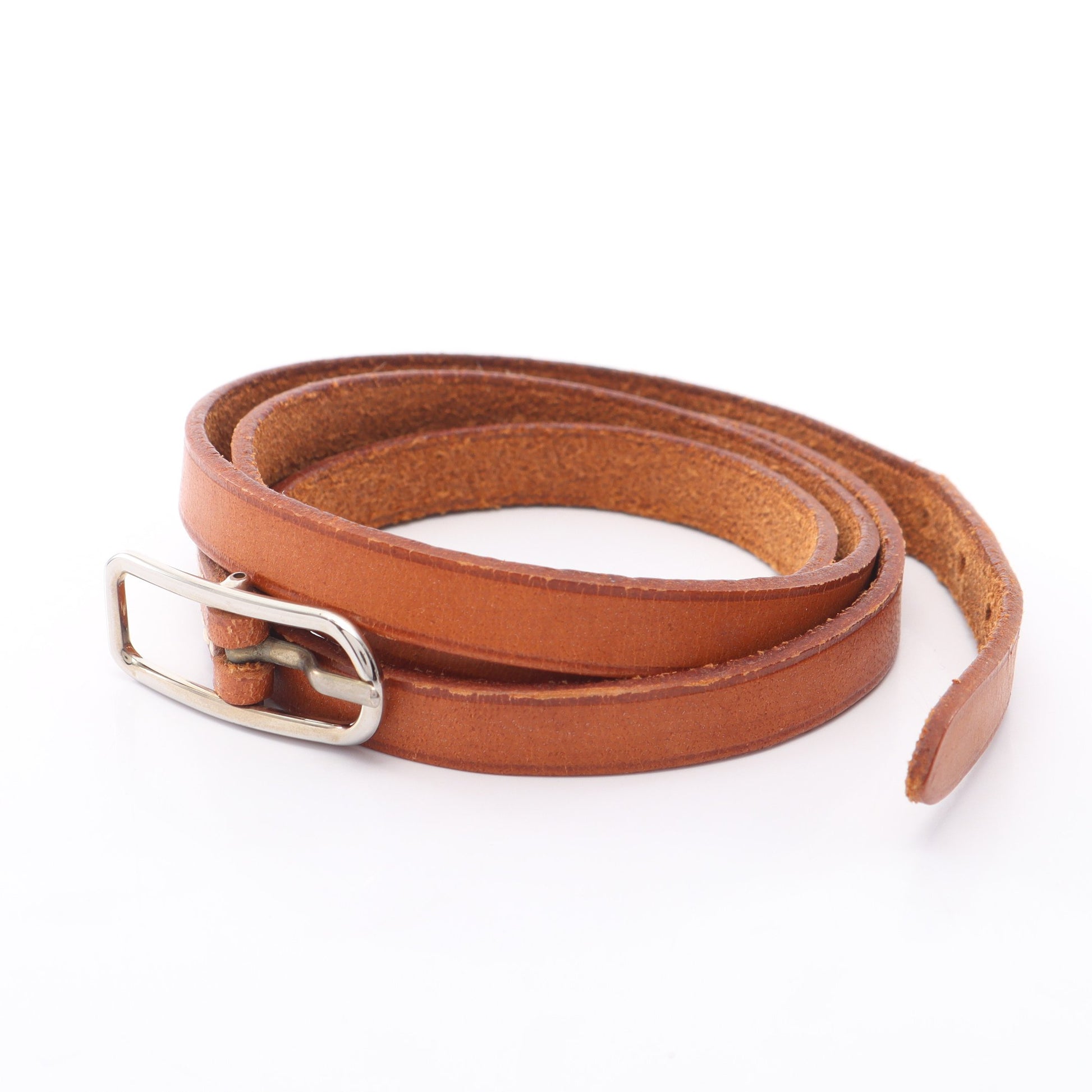 アピ1 ロング □B刻印 ブレスレット レザー ライトブラウン エルメス アクセサリー HERMES