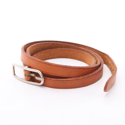 アピ1 ロング □B刻印 ブレスレット レザー ライトブラウン エルメス アクセサリー HERMES