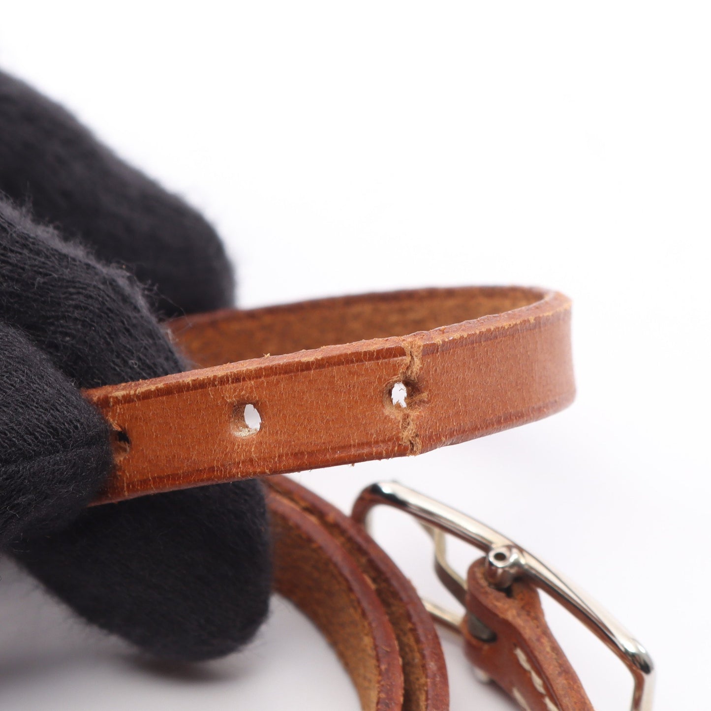 アピ1 ロング □B刻印 ブレスレット レザー ライトブラウン エルメス アクセサリー HERMES