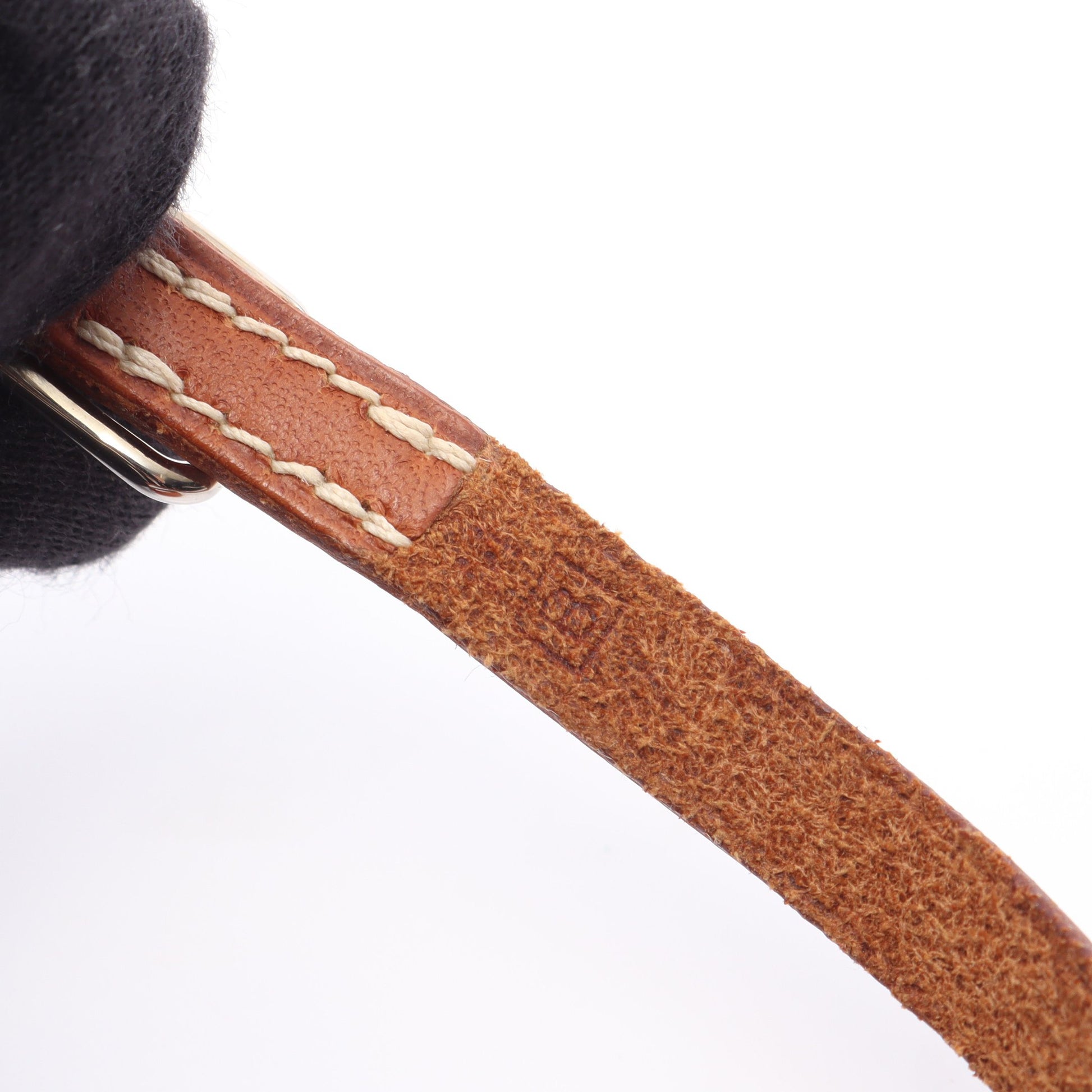 アピ1 ロング □B刻印 ブレスレット レザー ライトブラウン エルメス アクセサリー HERMES