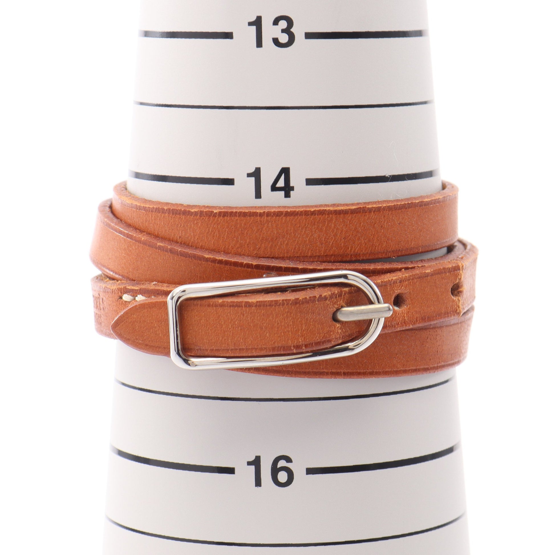 アピ1 ロング □B刻印 ブレスレット レザー ライトブラウン エルメス アクセサリー HERMES