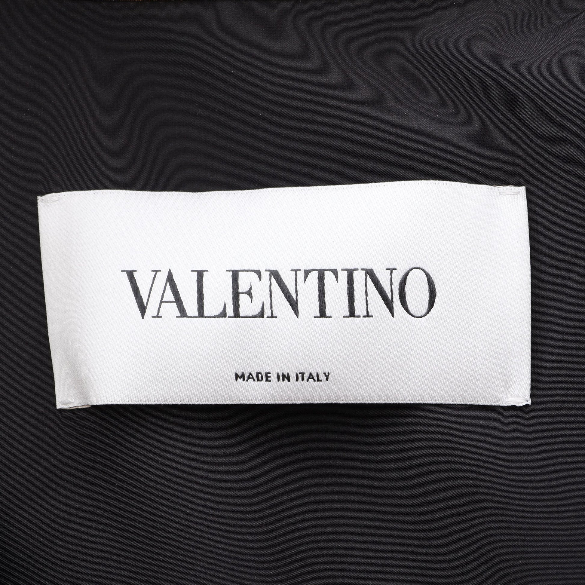 レオパード オーバーサイズ ジャケット コットン シルク ベージュ ブラウン ブラック ヴァレンティノ アウター VALENTINO