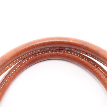 マカダム ハンドバッグ PVC レザー ブラウン ライトブラウン セリーヌ