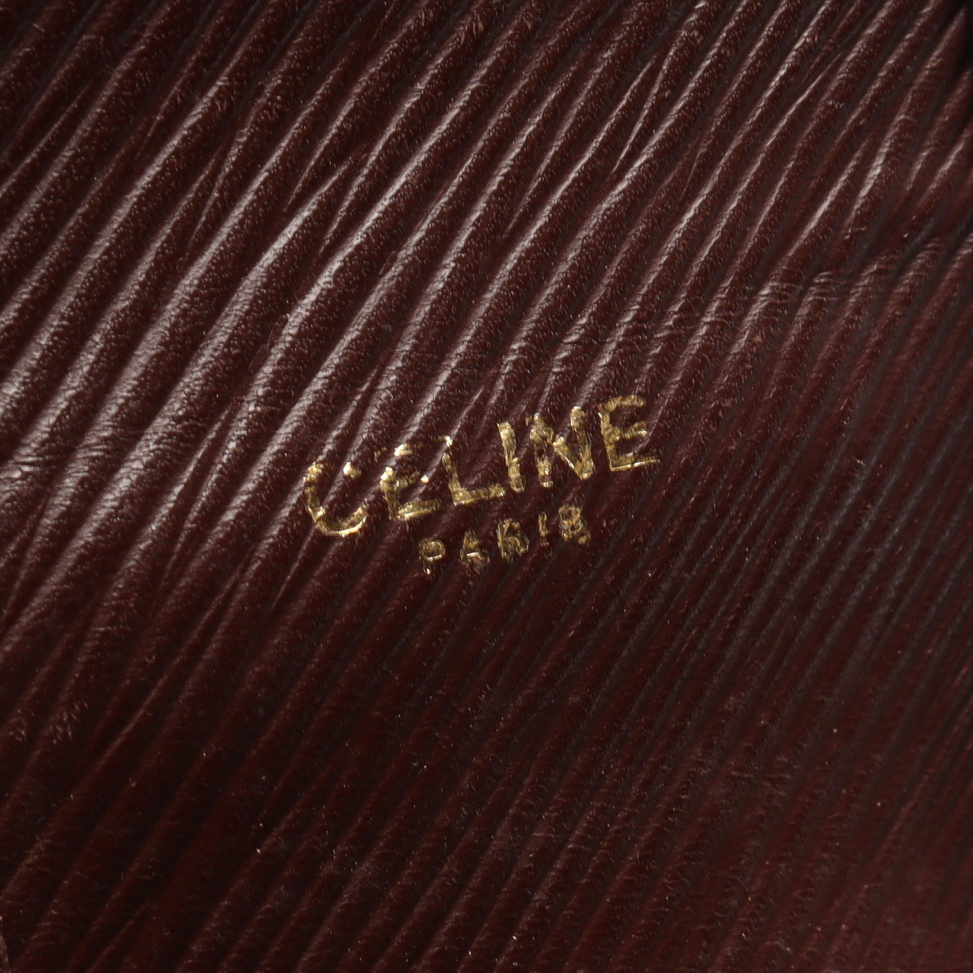マカダム ショルダーバッグ PVC レザー ベージュ ブラウン セリーヌ バッグ CELINE