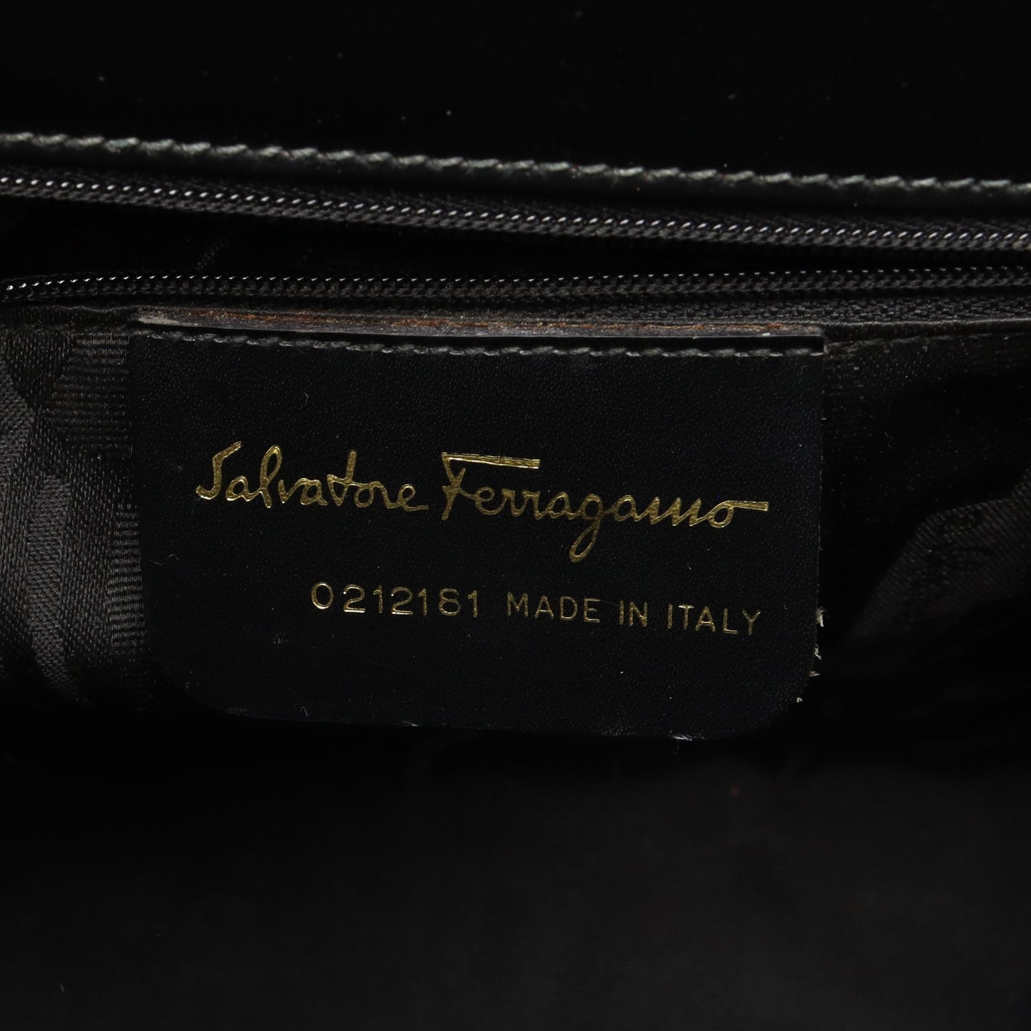 ガンチーニ ハンドバッグ レザー ブラック サルヴァトーレフェラガモ バッグ Salvatore Ferragamo