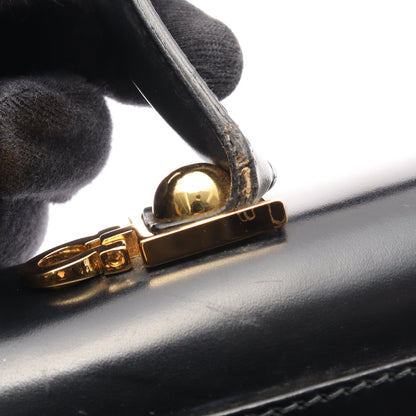 ガンチーニ ハンドバッグ レザー ブラック サルヴァトーレフェラガモ バッグ Salvatore Ferragamo