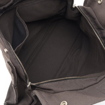 エールラインMM ハンドバッグ トートバッグ ナイロンキャンバス グレー シルバー金具 エルメス