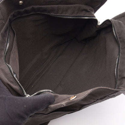 エールラインMM ハンドバッグ トートバッグ ナイロンキャンバス グレー シルバー金具 エルメス