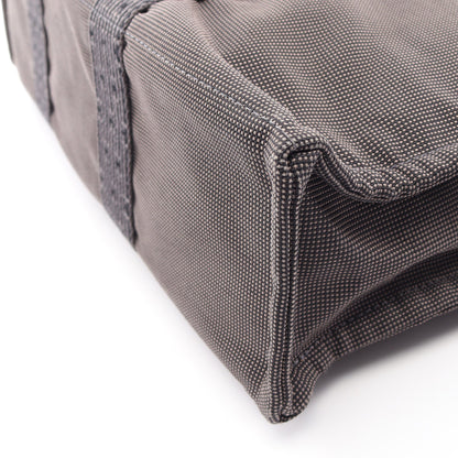 エールラインMM ハンドバッグ トートバッグ ナイロンキャンバス グレー シルバー金具 エルメス バッグ HERMES