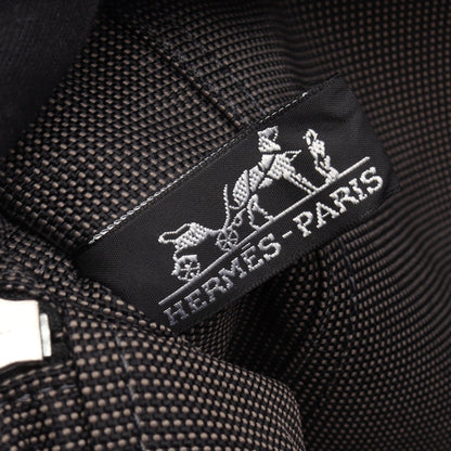 エールラインMM ハンドバッグ トートバッグ ナイロンキャンバス グレー シルバー金具 エルメス バッグ HERMES