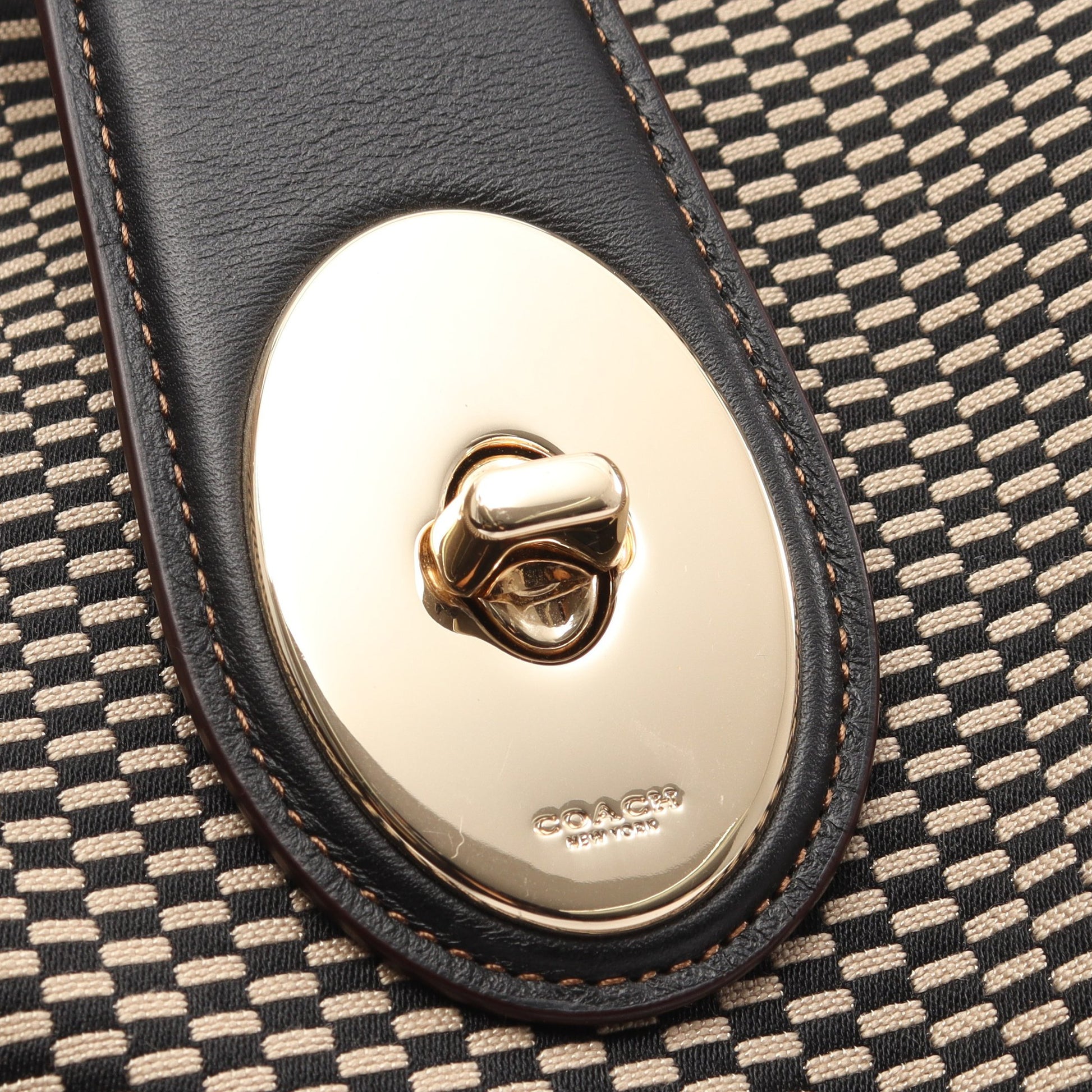 マディソン エクスプローデッド レップス カーライル ショルダーバッグ キャンバス レザー ダークブラウン ベージュ コーチ バッグ COACH
