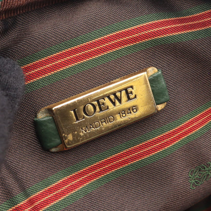ベラスケス ショルダーバッグ レザー ヌバック グリーン ブルー ロエベ バッグ LOEWE
