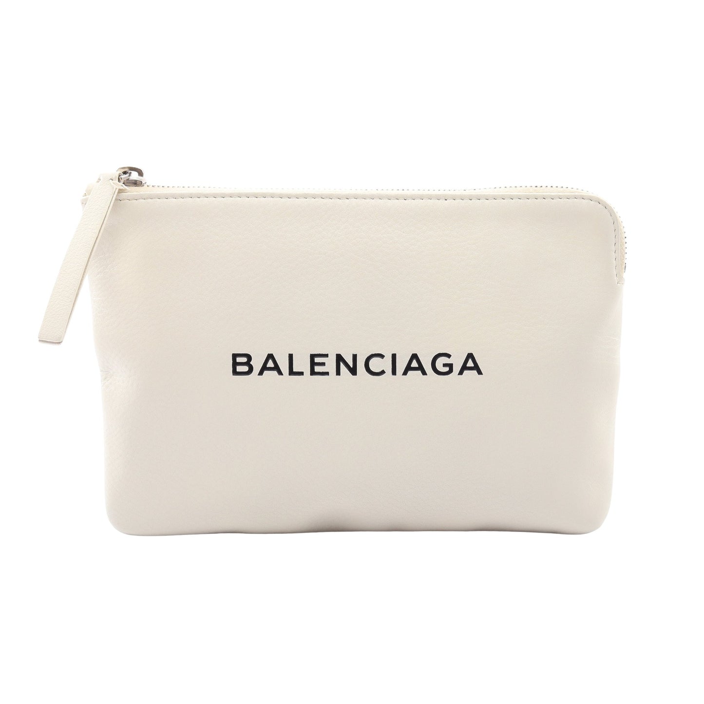 エブリデイポーチ クラッチバッグ レザー ホワイト バレンシアガ バッグ BALENCIAGA