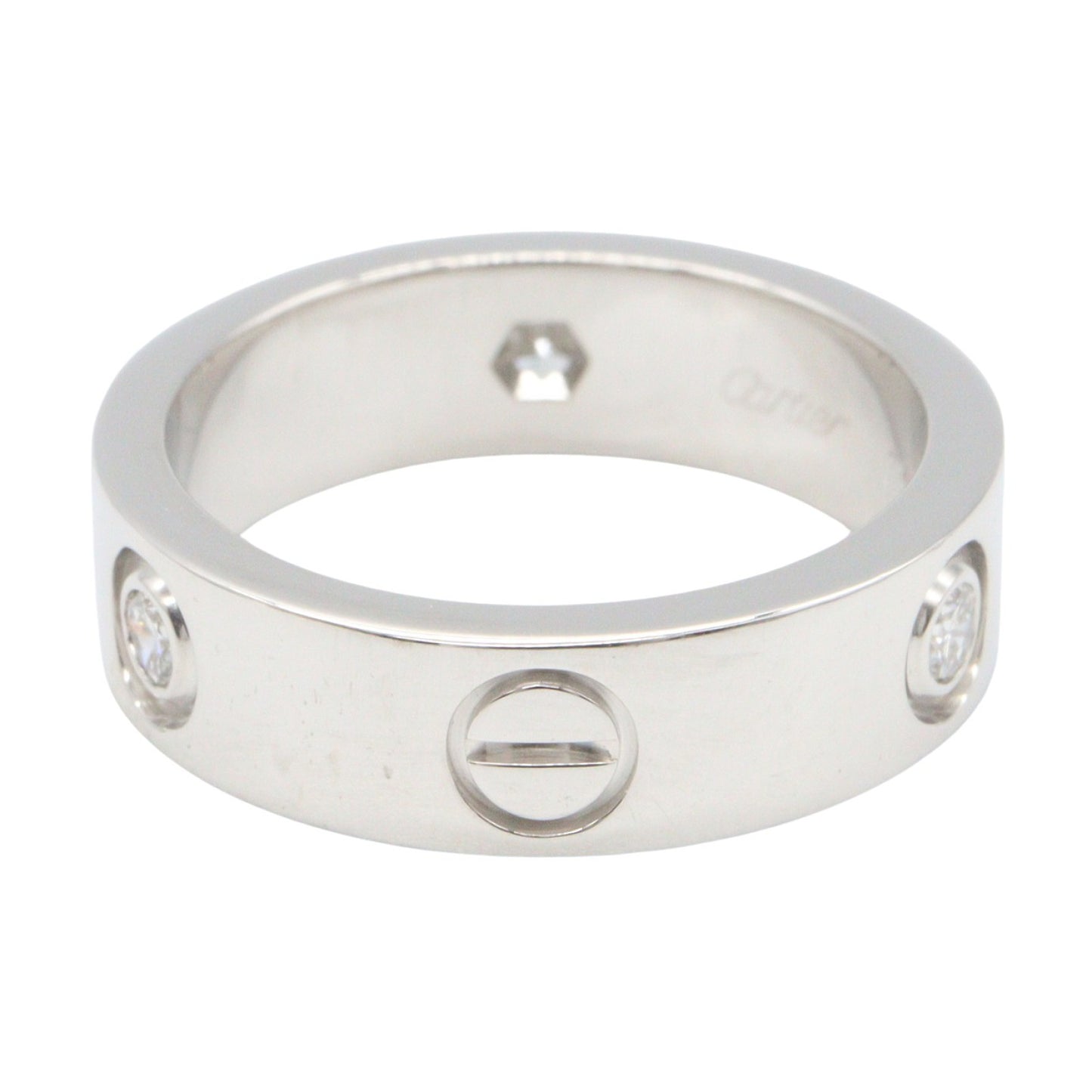 ラブリング 3PD リング 指輪 K18WG ダイヤモンド ホワイトゴールド クリア カルティエ アクセサリー Cartier