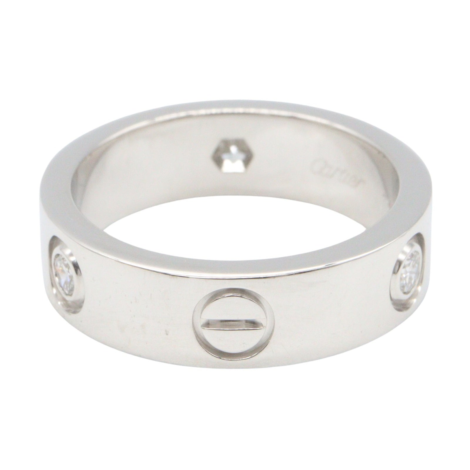 ラブリング 3PD リング 指輪 K18WG ダイヤモンド ホワイトゴールド クリア カルティエ アクセサリー Cartier