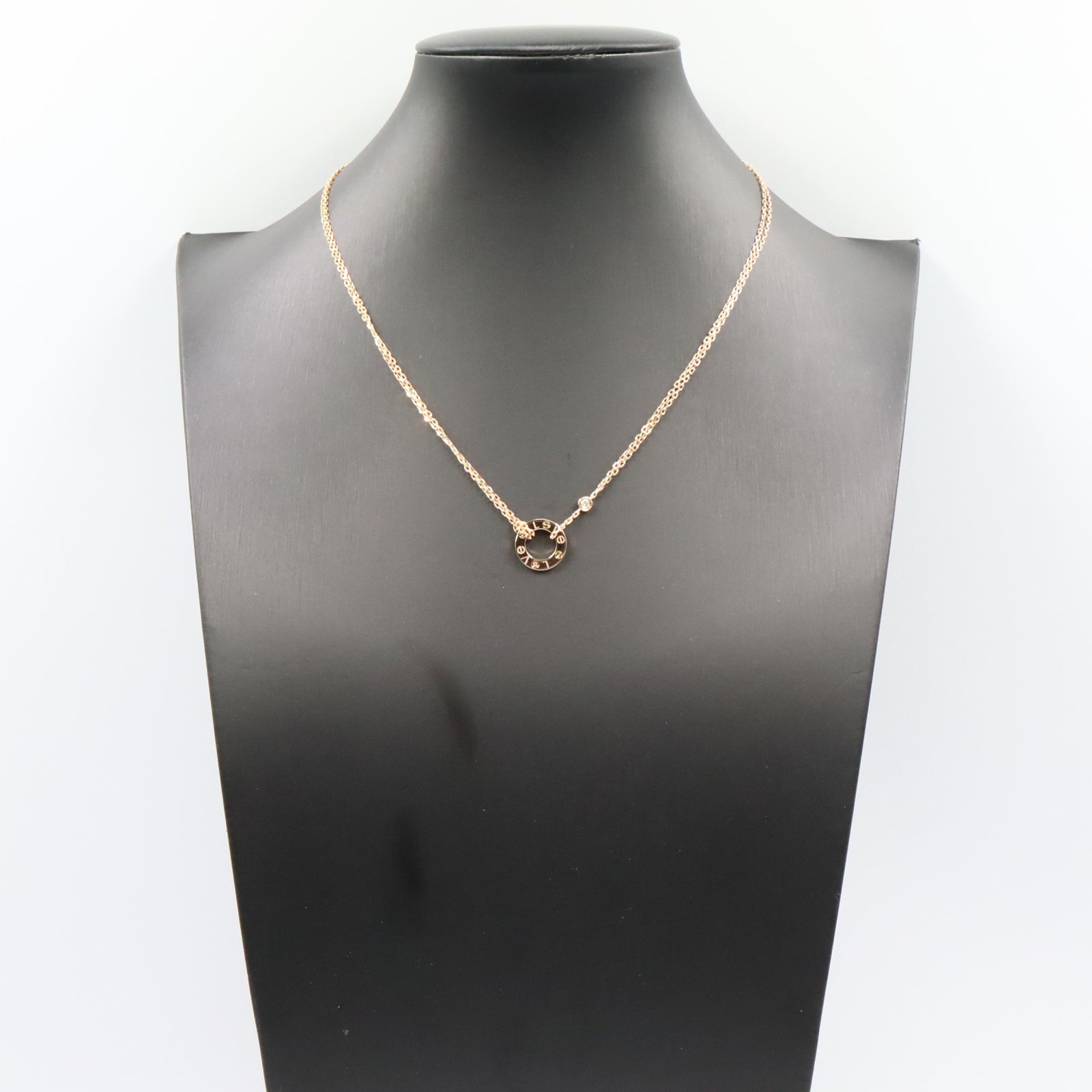 ラブサークル ネックレス 2PD ネックレス K18PG ダイヤモンド ピンクゴールド クリア ピンク カルティエ アクセサリー Cartier