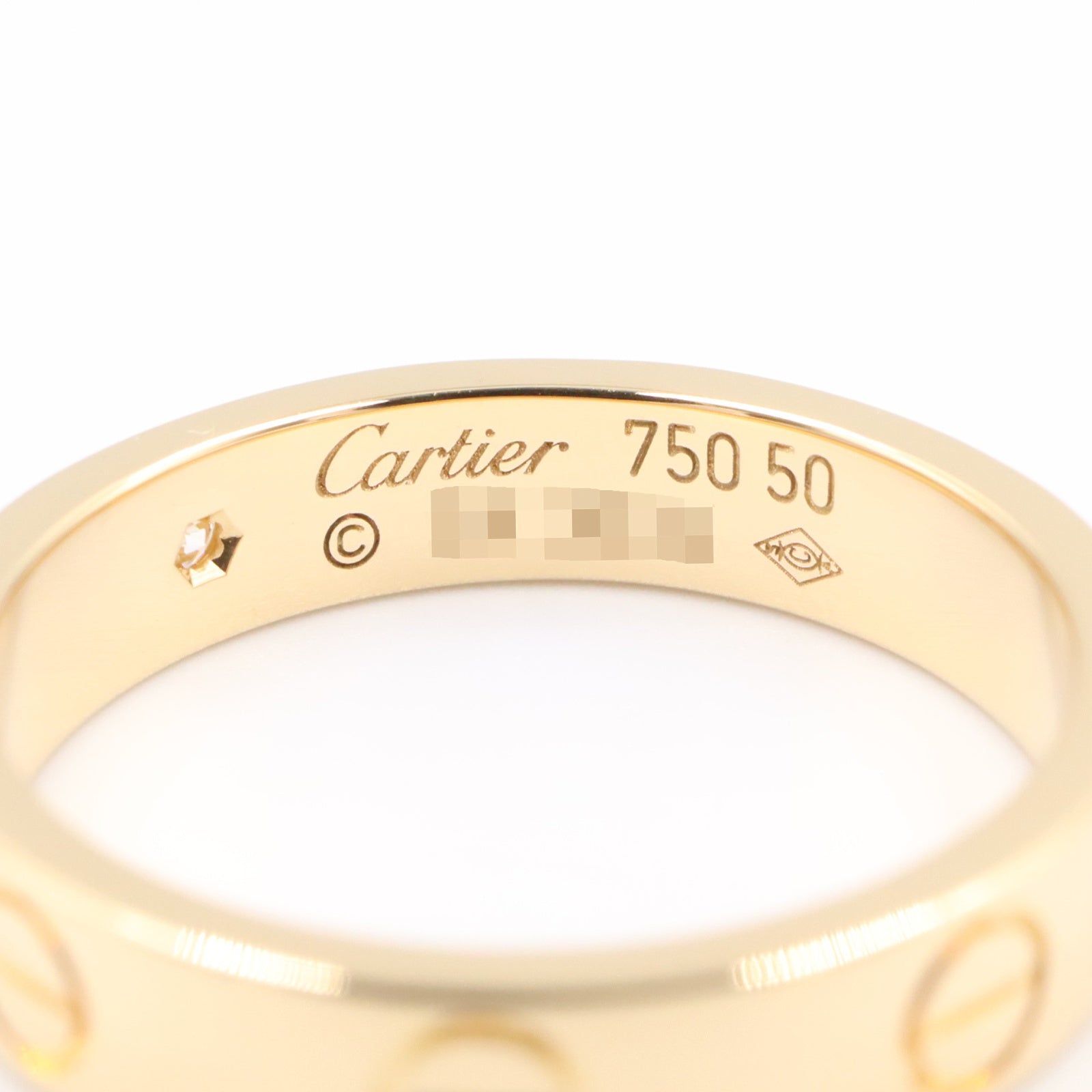 ミニラブリング 1PD リング 指輪 K18YG ダイヤモンド イエローゴールド クリア カルティエ アクセサリー Cartier