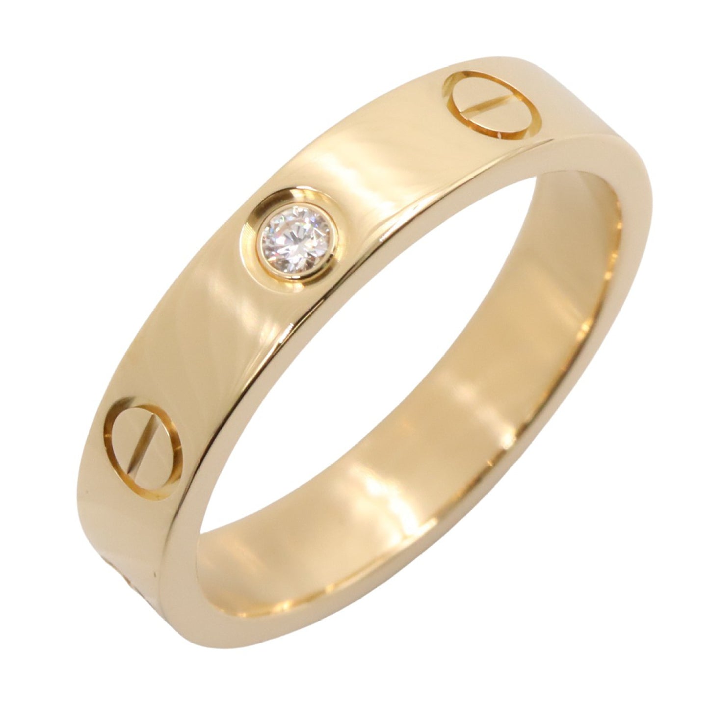 ミニラブリング 1PD リング 指輪 K18YG ダイヤモンド イエローゴールド クリア カルティエ アクセサリー Cartier