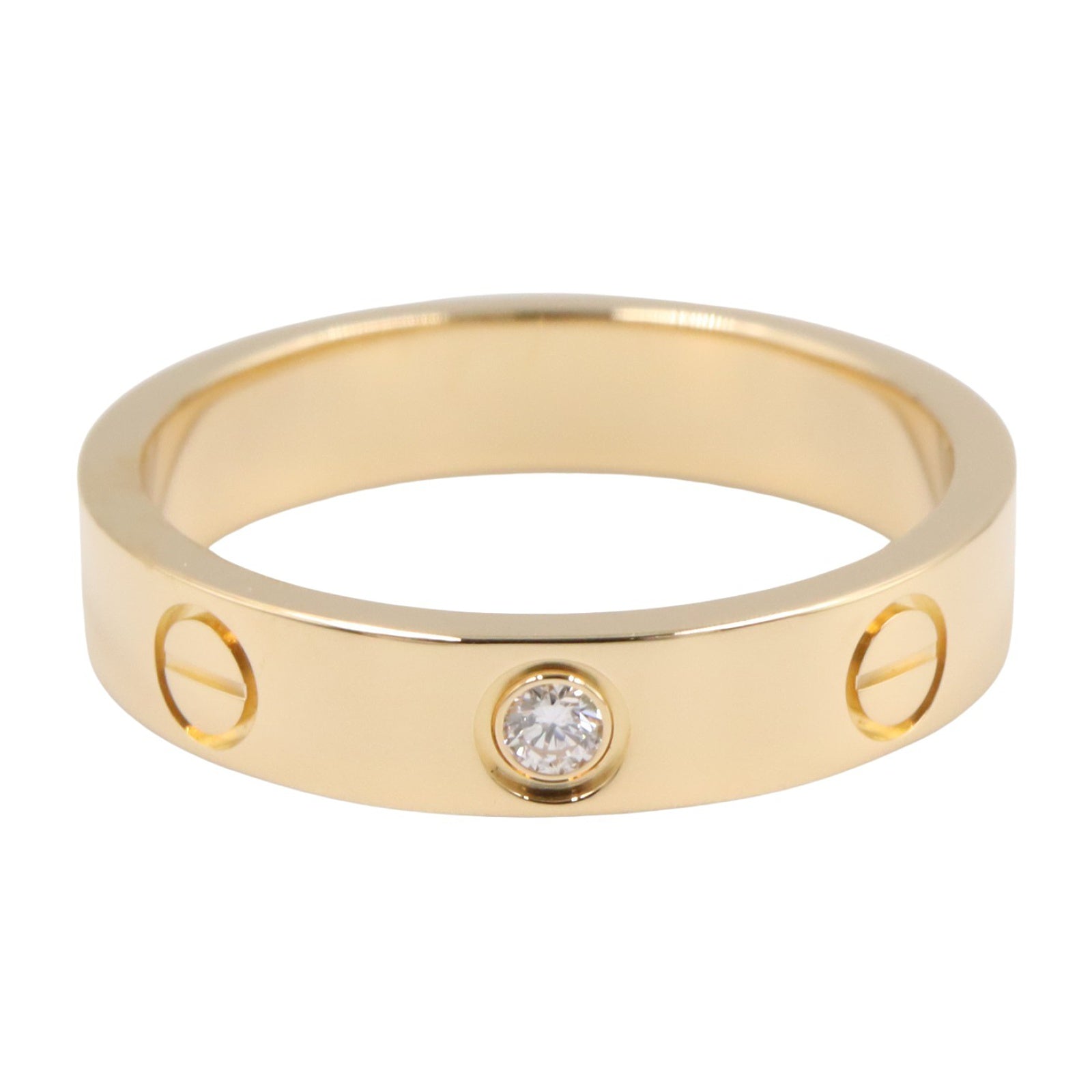 ミニラブリング 1PD リング 指輪 K18YG ダイヤモンド イエローゴールド クリア カルティエ アクセサリー Cartier