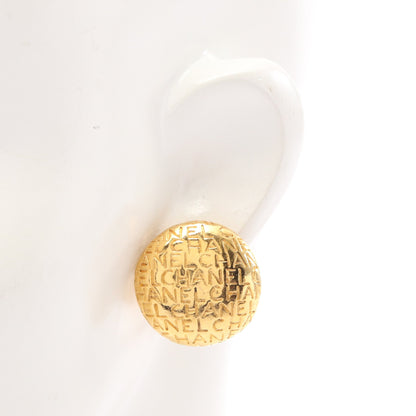 ロゴ ラウンド イヤリング GP ゴールド ヴィンテージ シャネル アクセサリー CHANEL