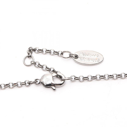 MINI BAS RELIEF PENDANT ネックレス ステンレススチール ラインストーン シルバー クリア ヴィヴィアンウエストウッド