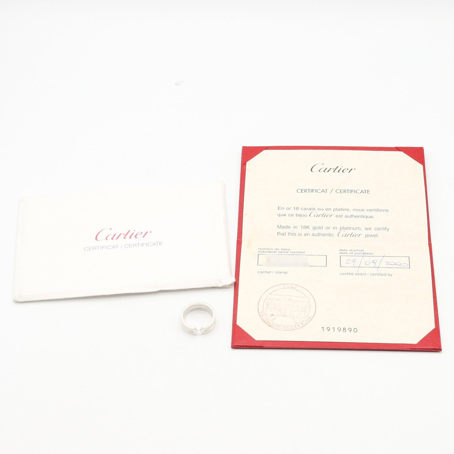 C2 リング リング 指輪 K18WG シルバー ホワイトゴールド カルティエ アクセサリー Cartier