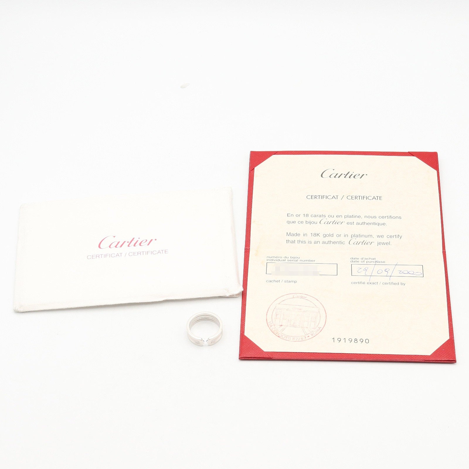 C2 リング リング 指輪 K18WG シルバー ホワイトゴールド カルティエ アクセサリー Cartier