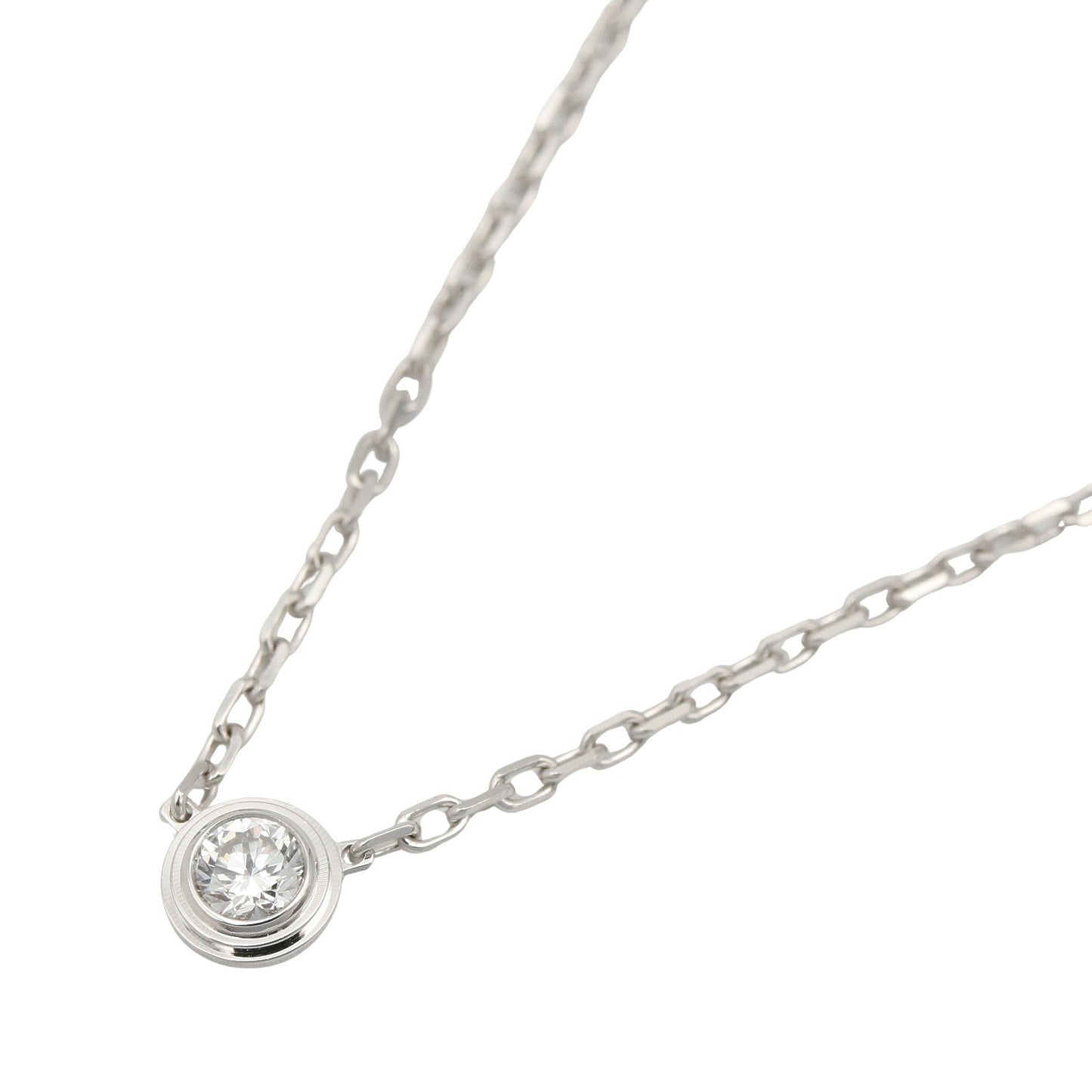 ダムール SM ネックレス ネックレス K18WG ダイヤモンド クリア ホワイトゴールド カルティエ アクセサリー Cartier