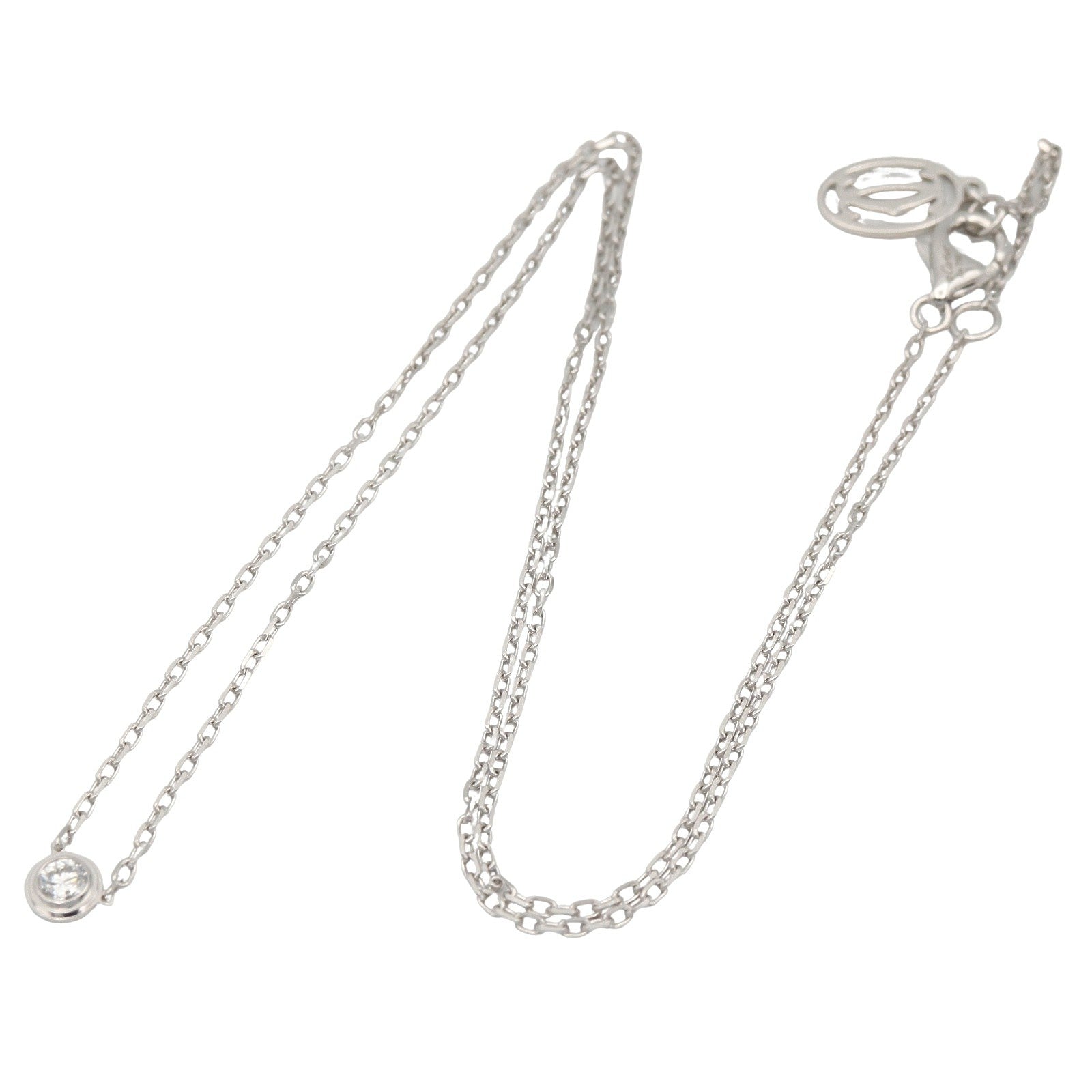 ダムール SM ネックレス ネックレス K18WG ダイヤモンド クリア ホワイトゴールド カルティエ アクセサリー Cartier