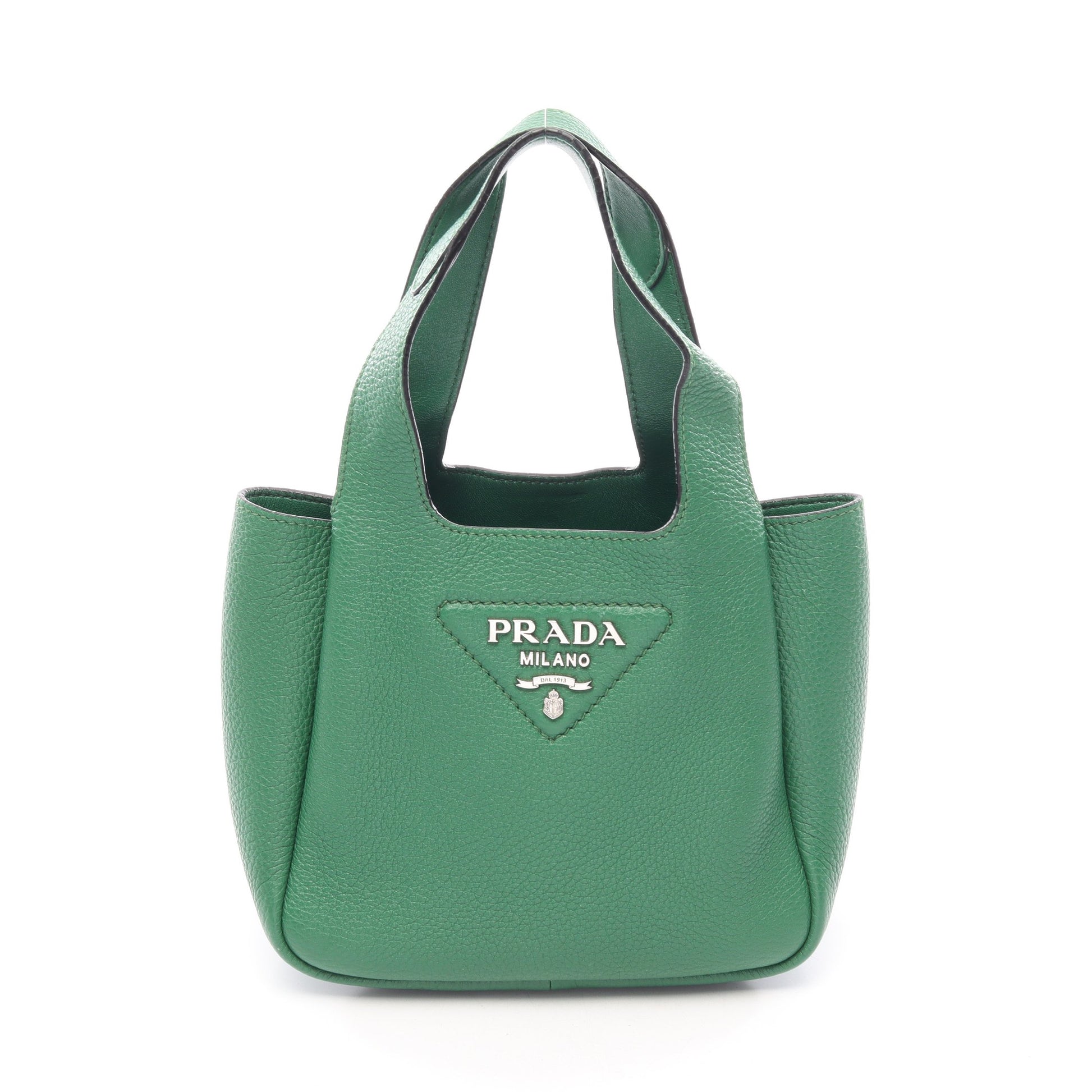 リエゾン ミニ ハンドバッグ レザー グリーン プラダ バッグ PRADA