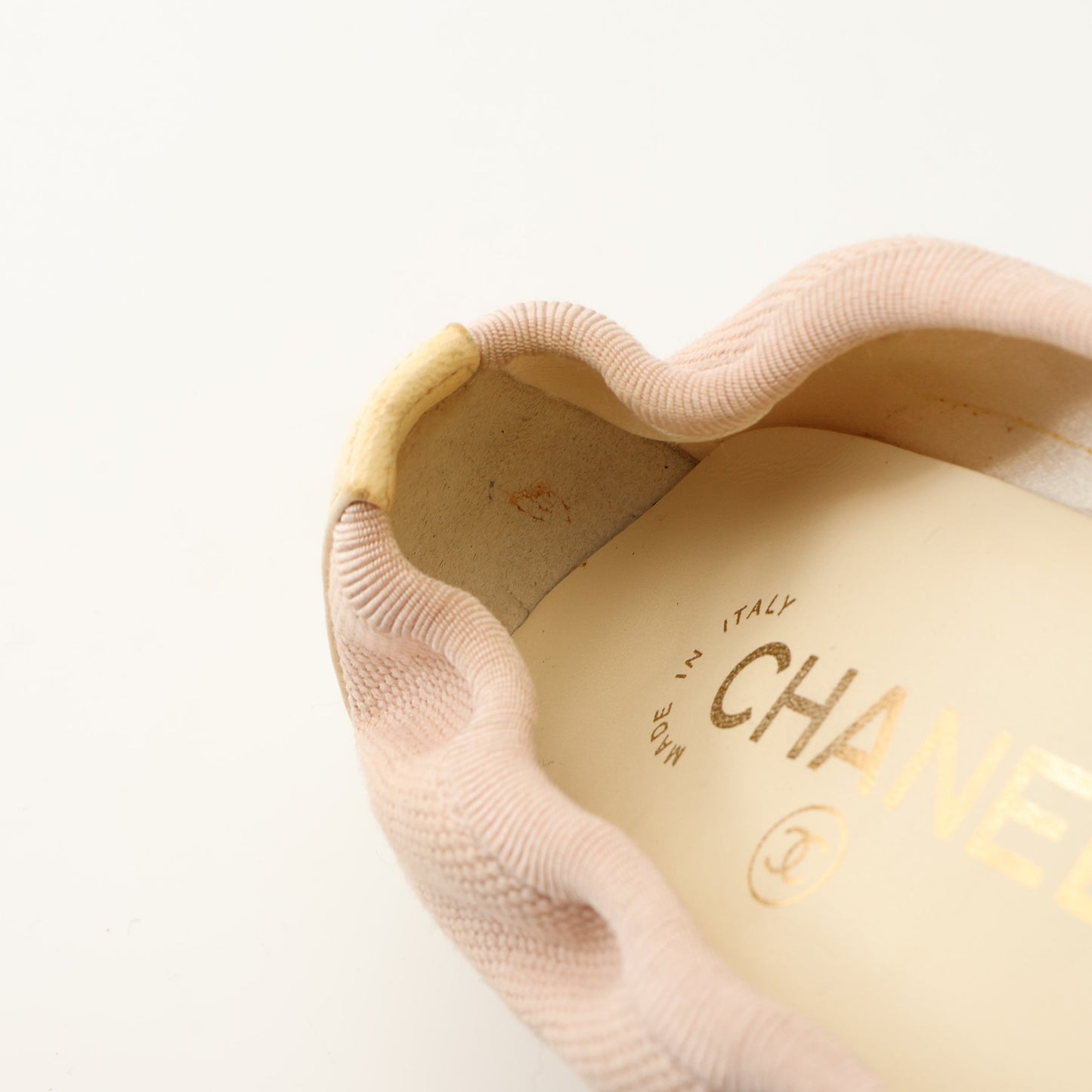 ココマーク リボン パンプス キャンバス レザー ピンクベージュ アイボリー シャネル シューズ CHANEL