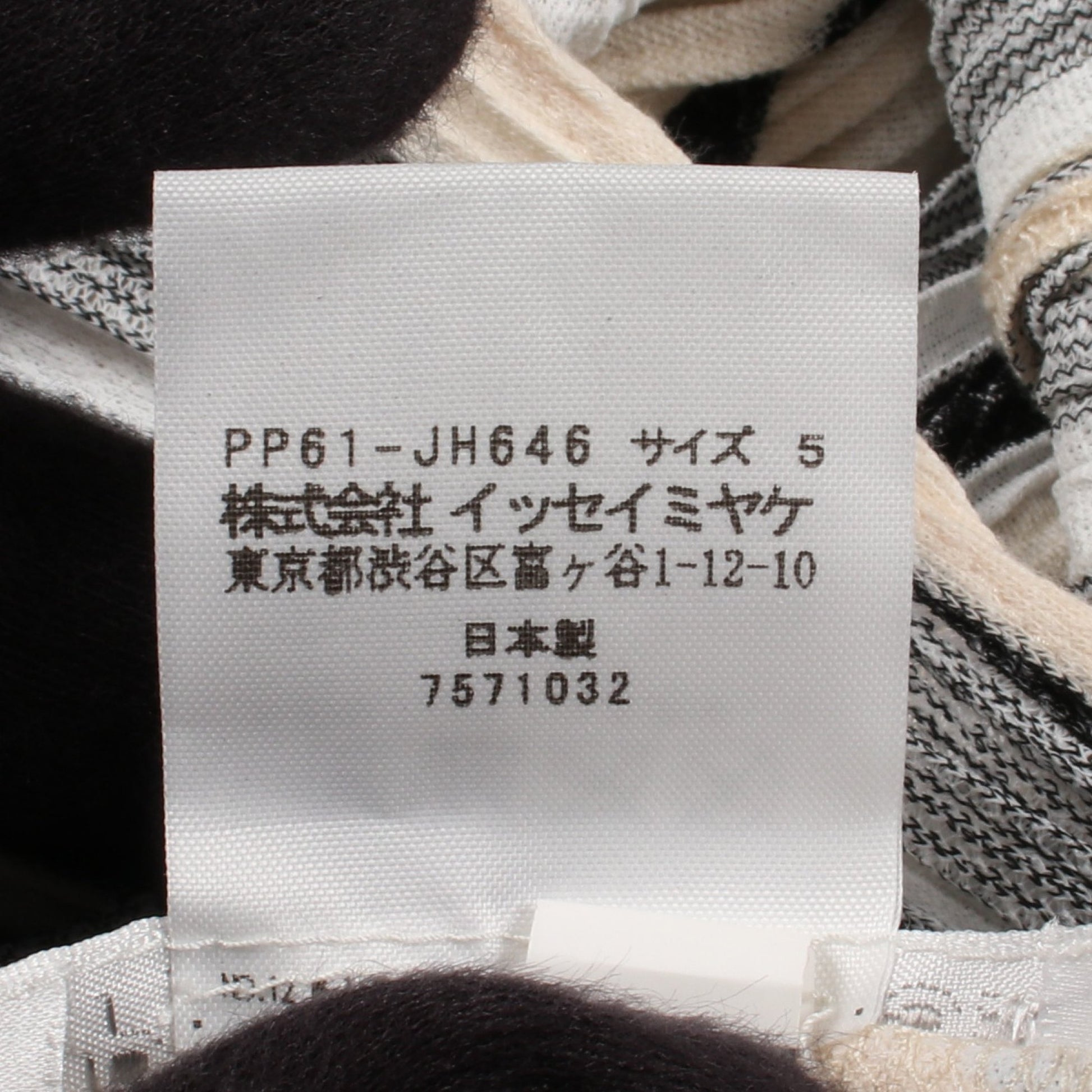 プリーツ ストライプ Vネック ノースリーブ ワンピース コットン ブラック ベージュ マルチカラー プリーツプリーズ ワンピース PLEATS PLEASE