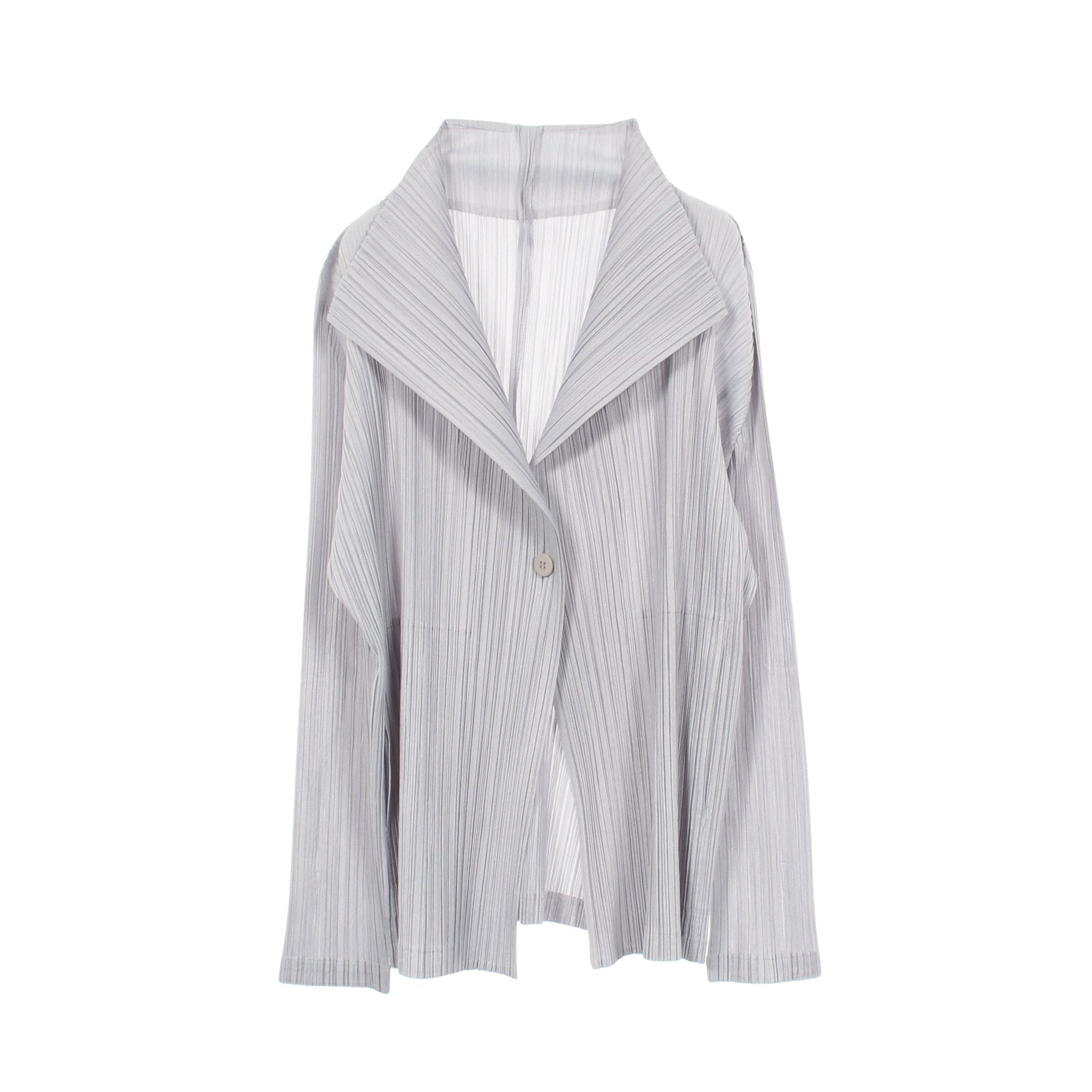 プリーツ カーディガン ライトグレー プリーツプリーズ トップス PLEATS PLEASE