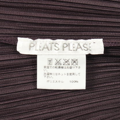 プリーツ カーディガン ダークブラウン プリーツプリーズ トップス PLEATS PLEASE