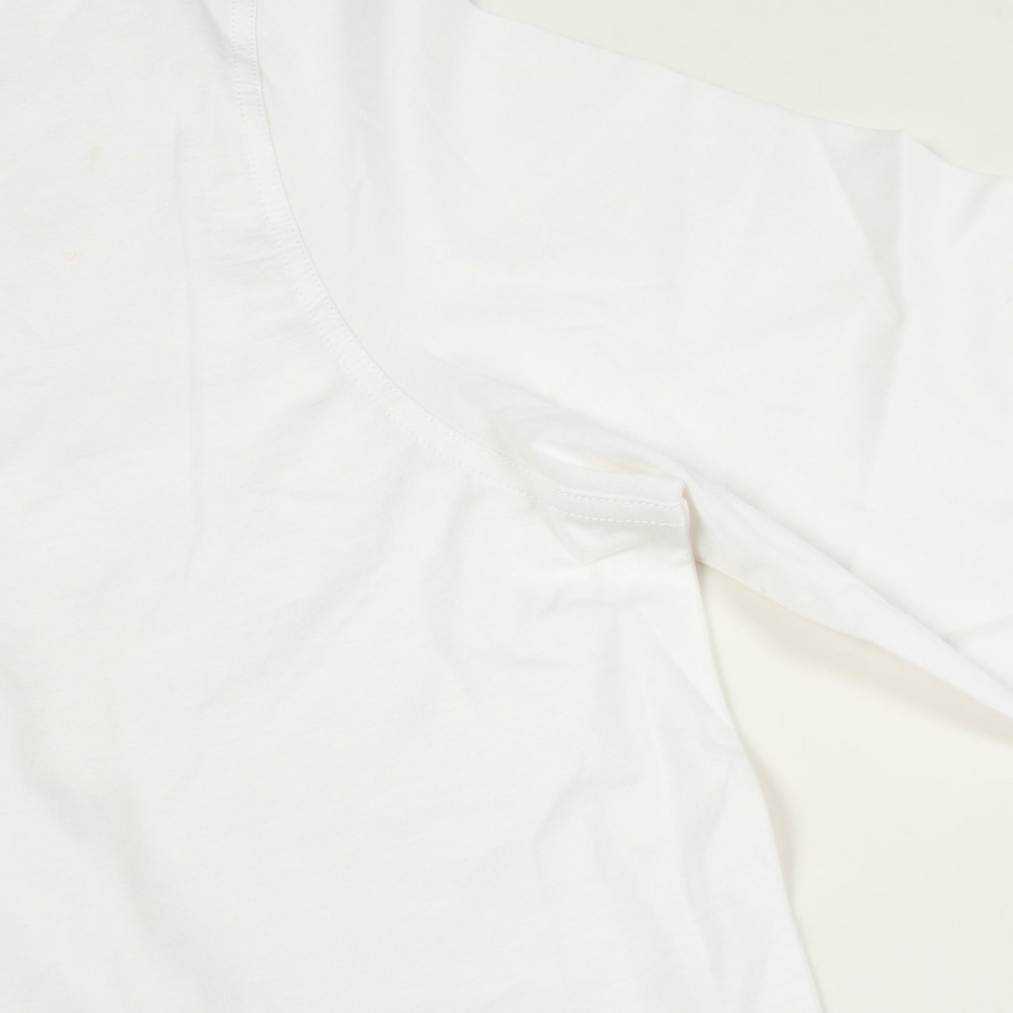 H刺繍 クルーネック 長袖Tシャツ コットン ホワイト エルメス トップス HERMES