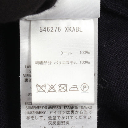Gロゴ 総柄 カーディガン ウール ネイビー グッチ