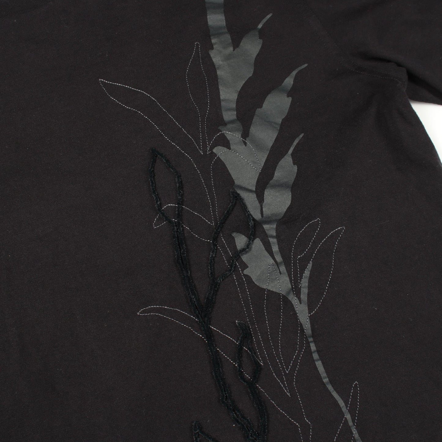 ハーバリウム 半袖Tシャツ コットン ブラック エルメス