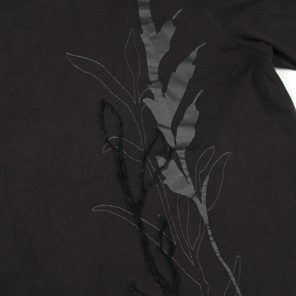 ハーバリウム 半袖Tシャツ コットン ブラック エルメス
