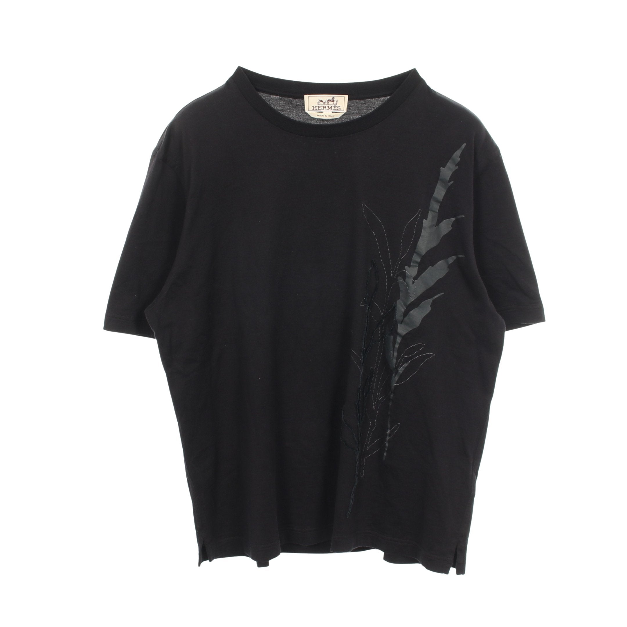 ハーバリウム 半袖Tシャツ コットン ブラック エルメス – RECLO