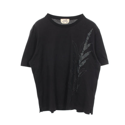 ハーバリウム 半袖Tシャツ コットン ブラック エルメス